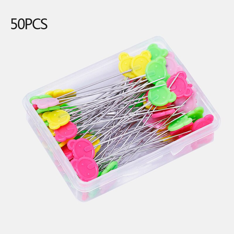 100Pcs Stainless Steel Dressmaking Pins DIY Sewing Accessories Embroidery Patchwork Pins Accessories Tools Sewing Marker Needle: 8 / 50Pcs