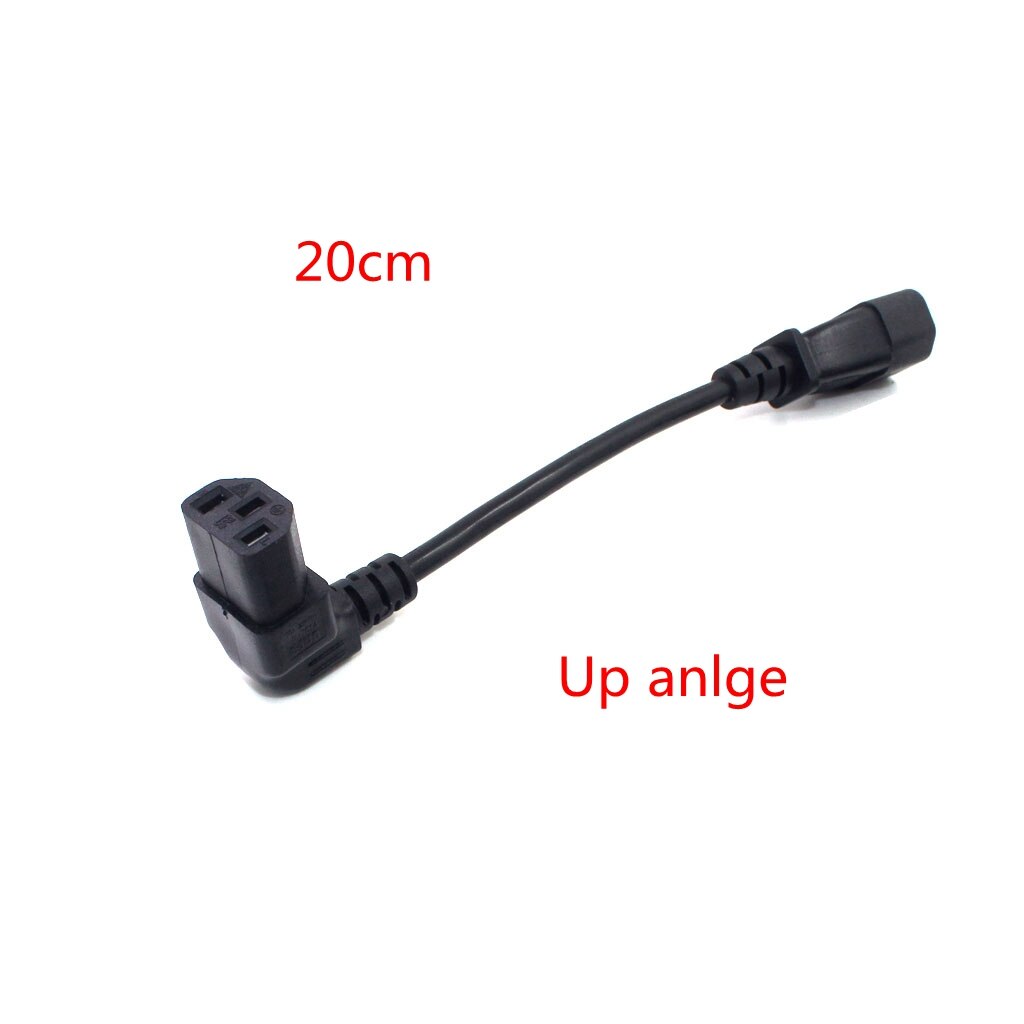 IEC60320 C13 Angle Converter Angle Extension Cable C13 to C14 PDU Up Down Right Angle Power Cables Male to Female AC Power Cord
