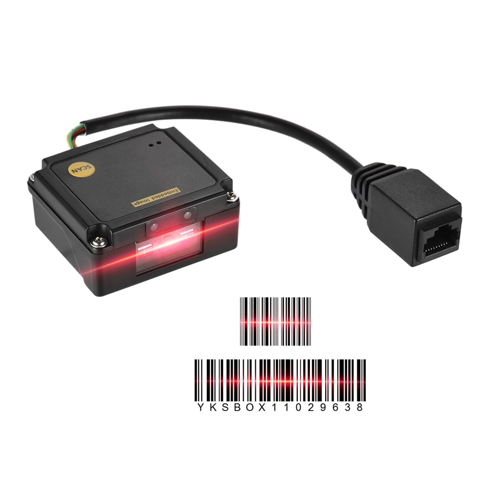 Lector de código de barras integrado 1D, módulo de escáner portátil, módulo de escáner de código de barras CCD, módulo de motor con interfaz USB/RS232