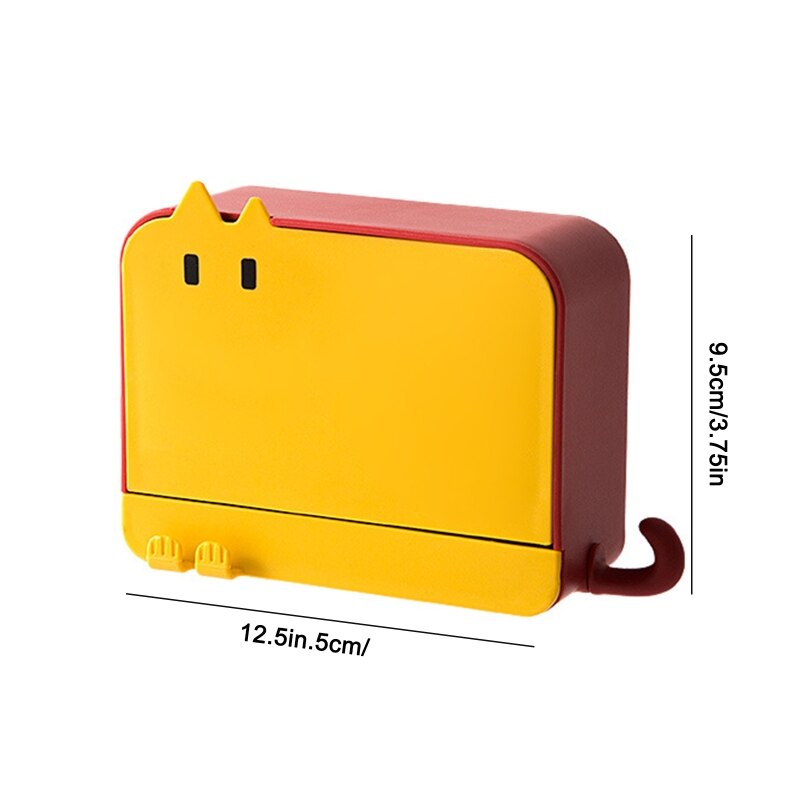 Jabonera de doble capa montada en la pared, escurridor de jabón con tapa abatible, Ahorrador de jabón autodrenaje para baño, N1HF