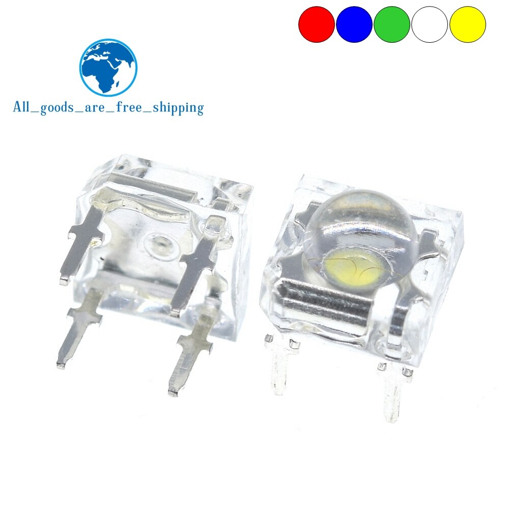 50 Uds 5mm F5 piraña LED blanco rojo, verde, ámbar claro 5mm diodo de luz LED-Diodos emisores de 4 pines piraña LED Diodos brillo