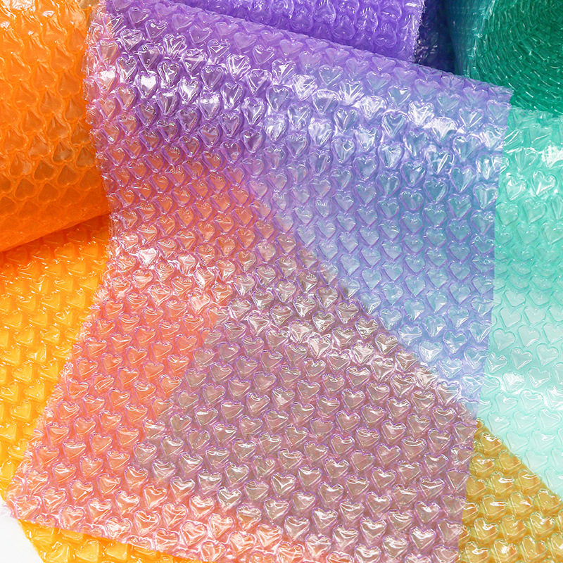 0.2*5m bufferemballasje hjerte bobleplast bobleplast boblepapir skumrull for emballasje bufferinnpakningspose