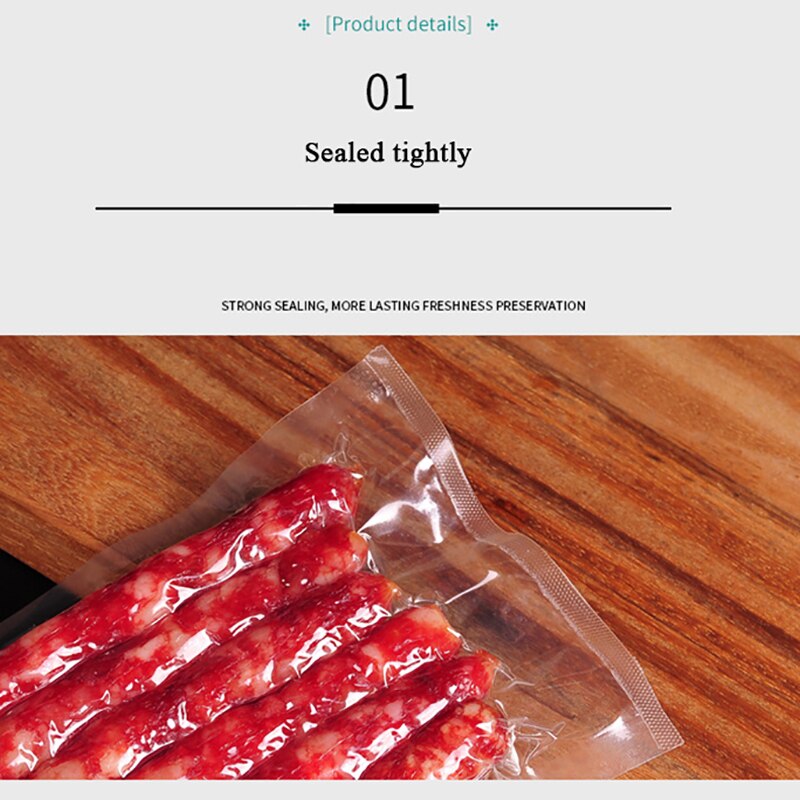 Kitchen Food Vacuum Bag for Food Saving Storage Bags For Vacuum Sealer Food Fresh Transparent Vacuum Bag 100pcs/lot