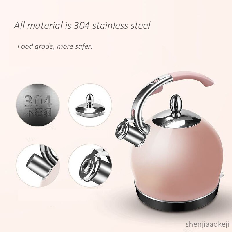 2L 304 Edelstahl Wasserkocher Automatische Energie-aus Elektrische Wasserkocher Tee wasserkocher Bunte Heimgebrauch wasser behälter Tee Service topf