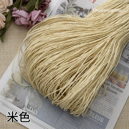 500G Raffia Stro Garen Hand Haken Garen Voor Diy Hoeden Handtassen Kussens Verpakking Wikkelen Materiaal Gehaakte Stro Hoed Lijn tas: 3