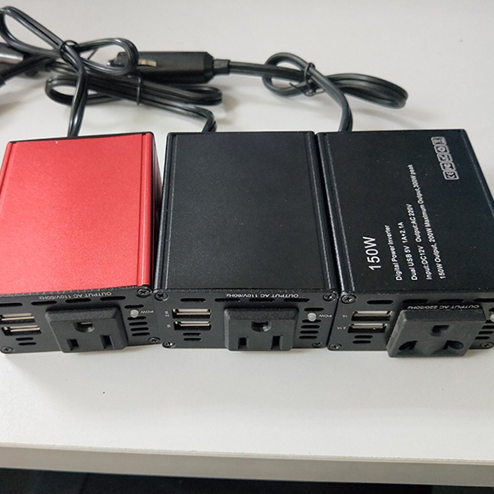 150W Car Inverter Charger Dc12 To Ac110/220V Dual Usb Output 3.1A Power Converter