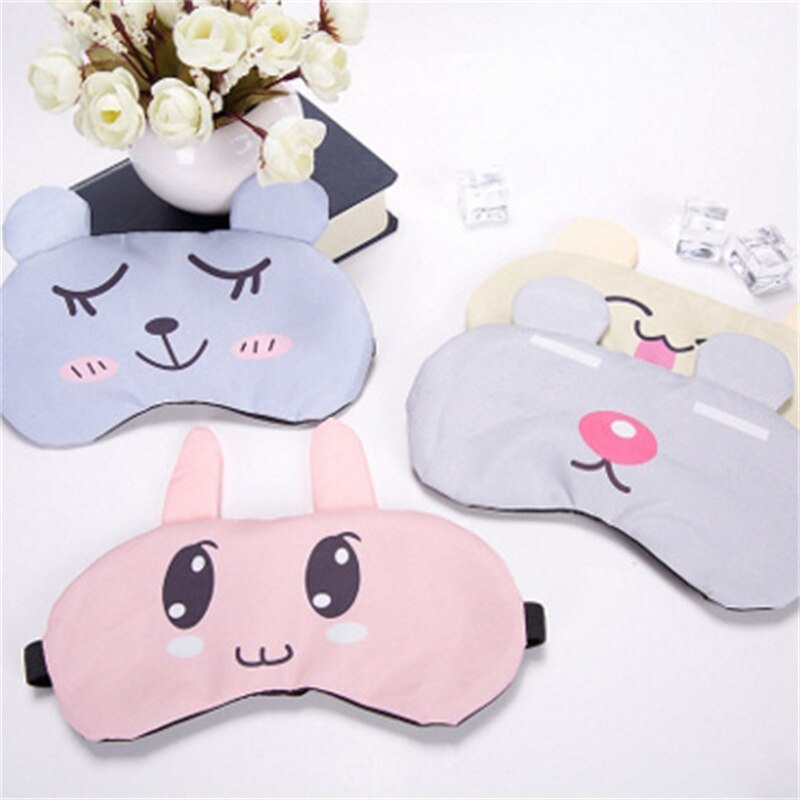 1PC Nette Karikatur Schattierung Schlaf Maske Tragbare Sanft Reise Schlaf Rest Hilfe Auge Maske Abdeckung Augenklappe Schlafen Auge werkzeuge