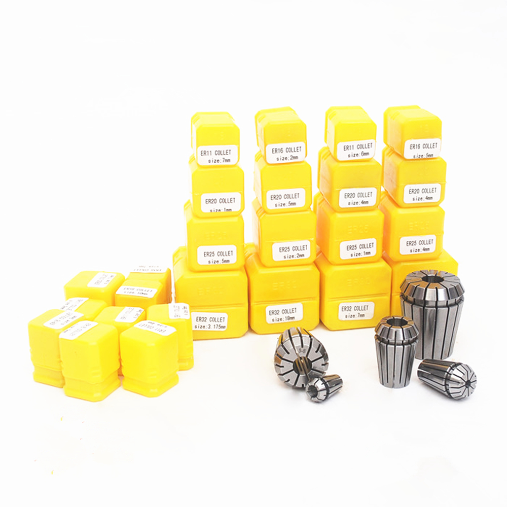 ER32 chuck collet engraving machine spring clamp milling cutter CNC spindle lathe milling collet chuck 4 6 8 10 12 14 16 18 20mm: Yellow / 1/4"