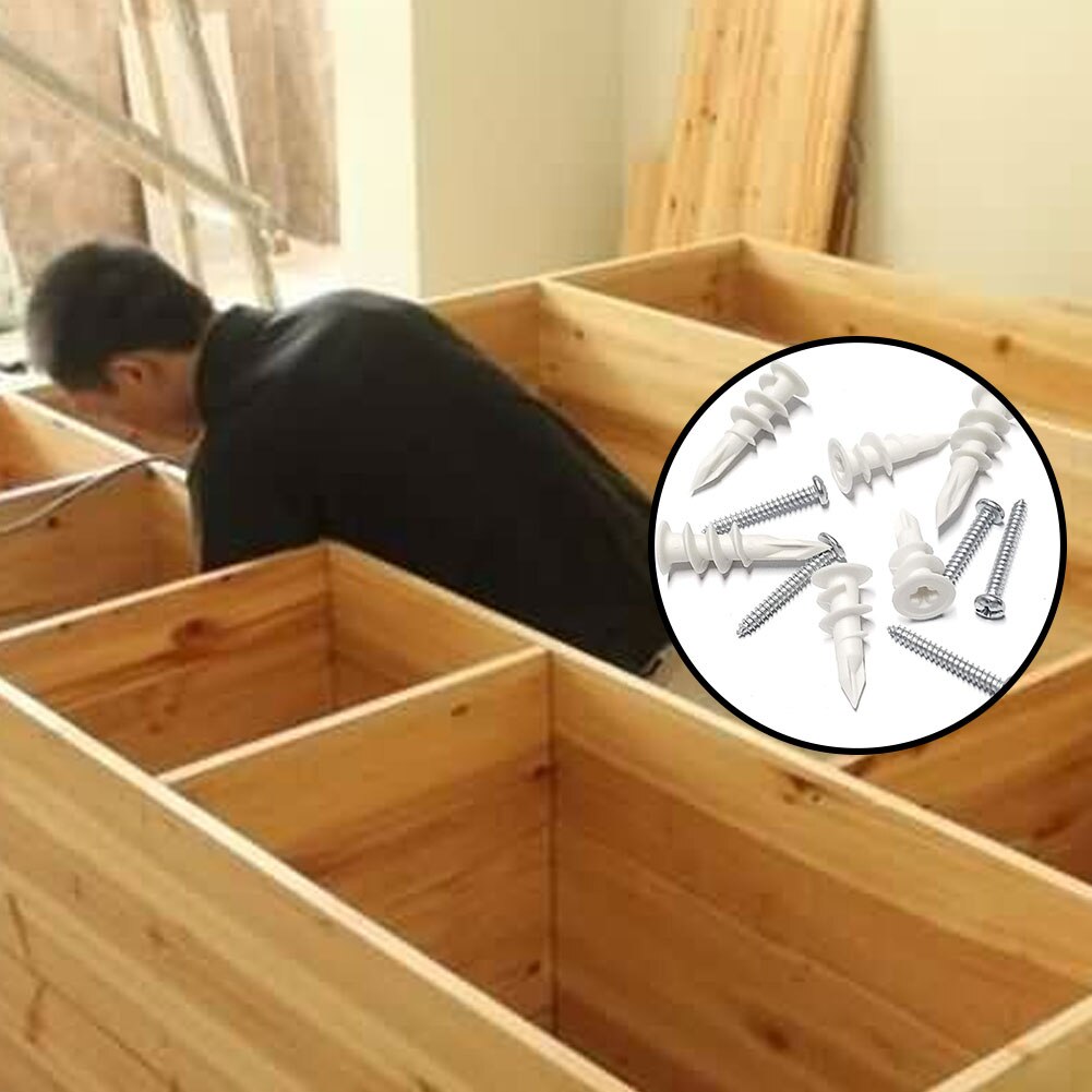 Kotwica robić płyt gipsowo-kartonowych 140 szt. 15*33mm płyta gipsowo-kartonowa nylonowa kotwica samowiercące ściany gipsowo-kartonowa plastikowa nylonowa kotwica światło żółte