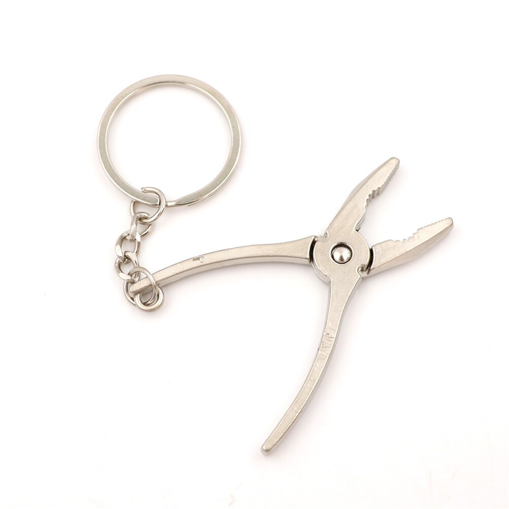 2pcs Mini Vise Tool Pliers Keyring Keychain Metal Adjustable Unisex 12*2.5cm