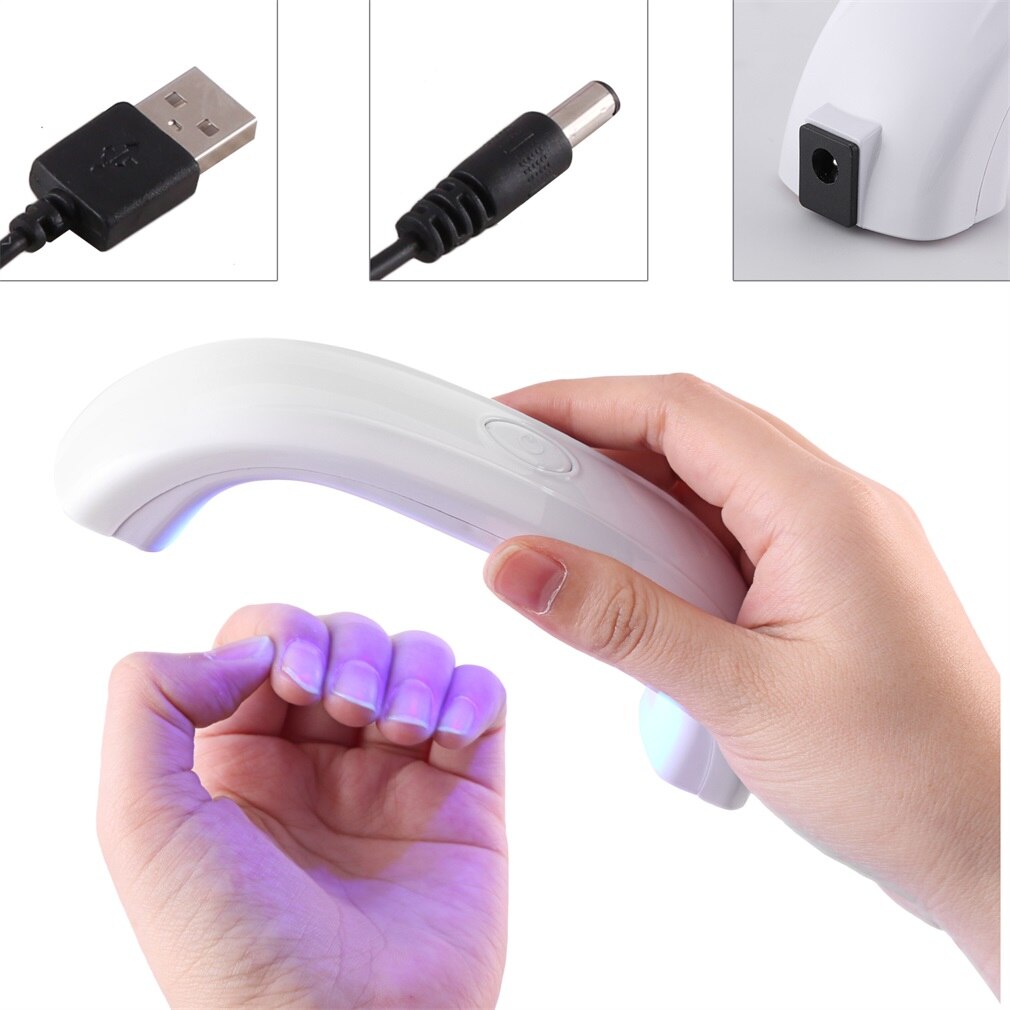 9W Usb Led Lamp Licht Abs Nail Droger Cure Ultra Snelle En Stille Regelmatige Gel Draagbare Mini Grootte Tijd instelling Lage Wattage