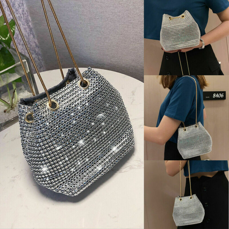 Sac à main en argent cristal pour mariée, sac à main pour demoiselle d'honneur mariage soirée