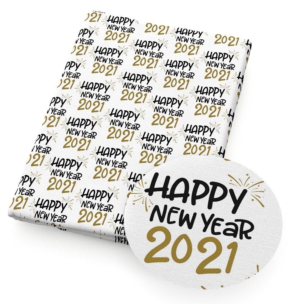 50*145cm Happy Year Printed 100% Cotton Fabric for Tissue Kids Home Textile for Sewing Doll Dress Curtain,1Yc13521: 1110787003