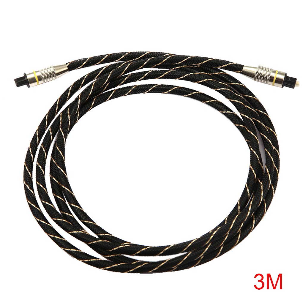 Digital Optical Audio Cable Toslink Gold Plated 1m 1.5m 2m 3M SPDIF MD DVD Gold Plated Cable