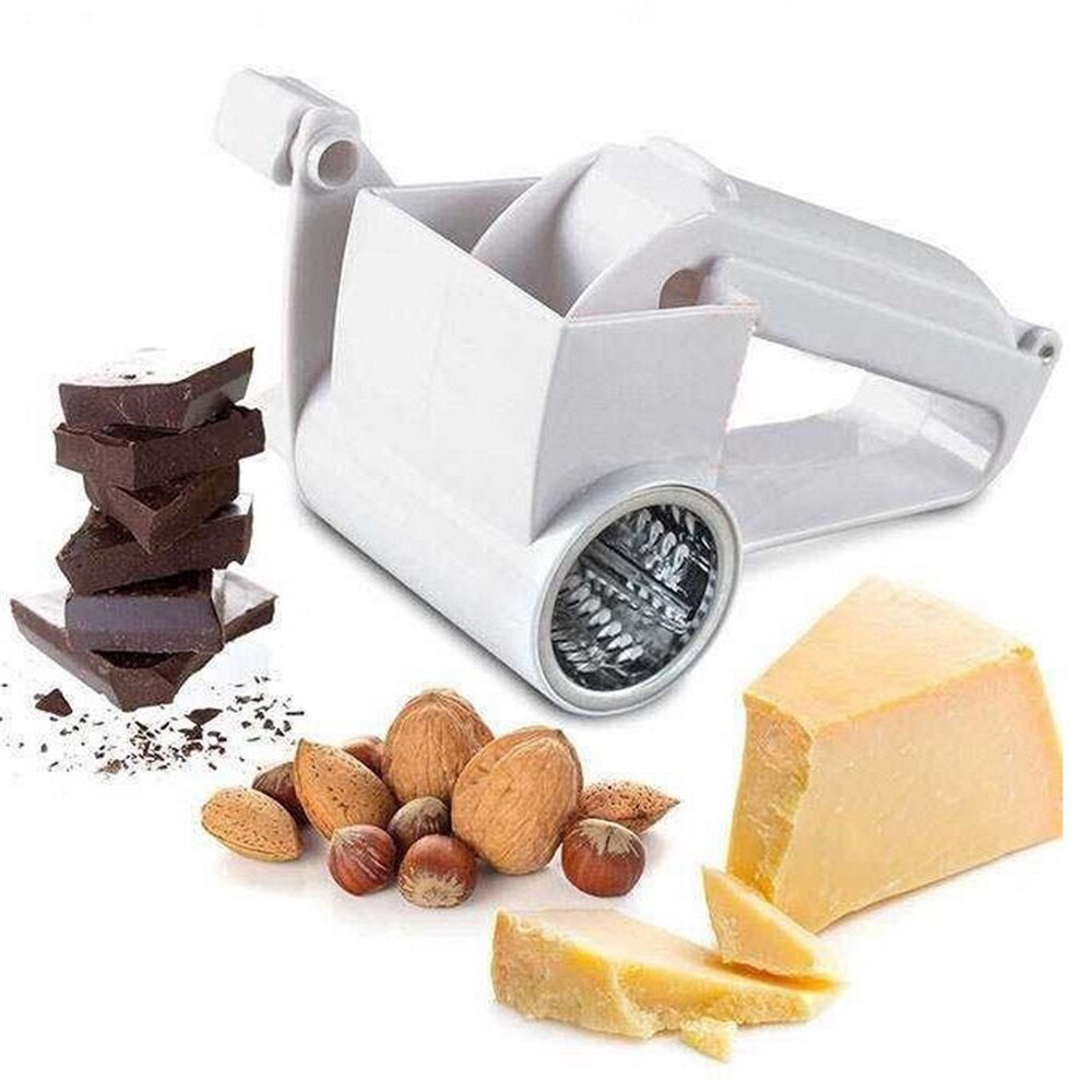 Cheese Grater Cheese Slicer Rotary Cheese Grater Stainless Steel Blades Easy Cleaning for Nuts Chocolate Kitchen Tools & Gadgets