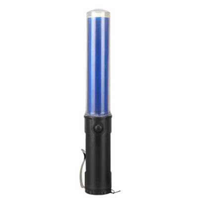 26cm Length Traffic Baton Light Multi-function Flashinglight Fluorescent LED Fire Safety Emergency Evacuation Flash light Baton: Blue
