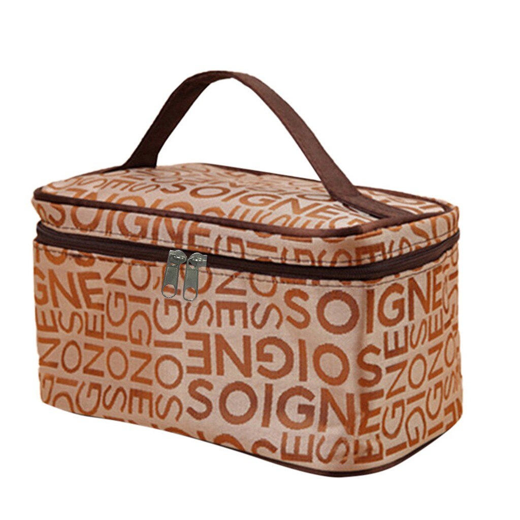 Letter Printed Cosmetic Bag Box Square Travel Portable Storage Wash Bag Makeup Organizers Accessories органайзер для косметики: E