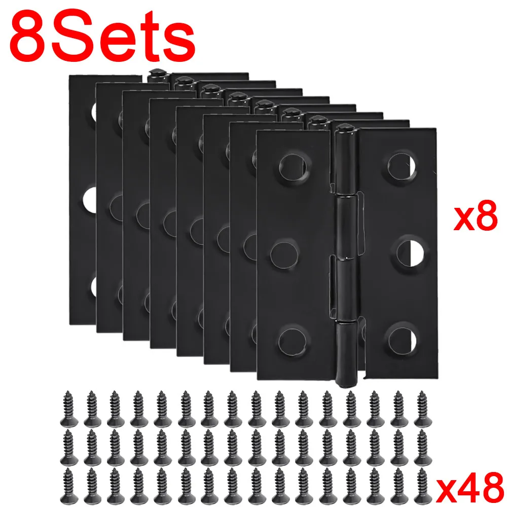 1–10 Stück schwarze Türscharniere, Edelstahl, Möbel-Stoßscharniere, Fenster, Schrank, Schublade, flache Scharniere, 2-Zoll-Türschließer, Hardware-Werkzeug: Kakifarbig