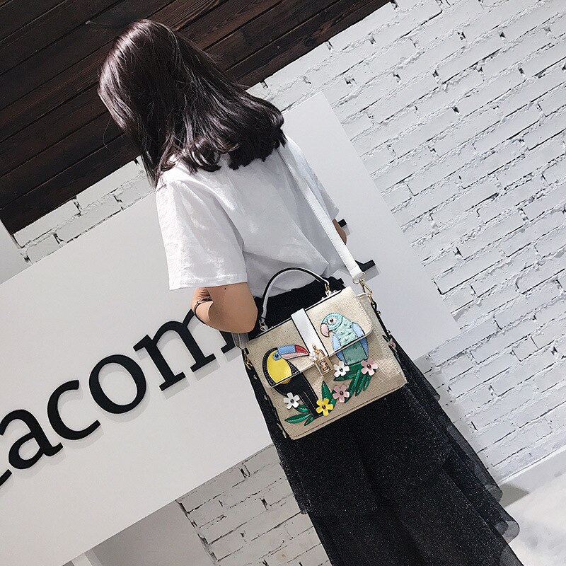 Style Embroidered Renovate Package Handbag Single Shoulder Span Woman Bag