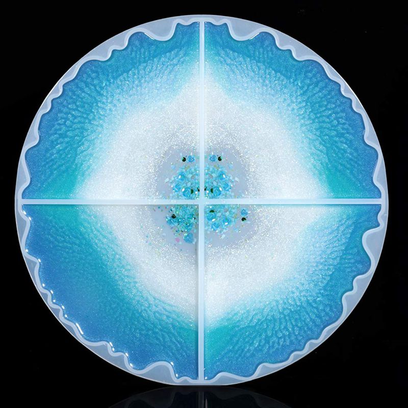 Agaat plak siliconen hars mal, onregelmatige onderzetter mal & grote agaat onderzetter hars mallen 1 pak puzzel siliconen mal