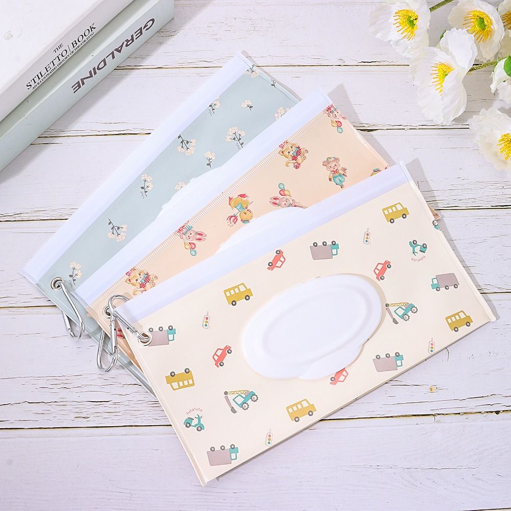 Eva Baby Nat Doekje Draagbare Gesp Doekjes Houder Case Flip Cover Snap-Strap Herbruikbare Navulbare Natte Doekje Buitensue Doos