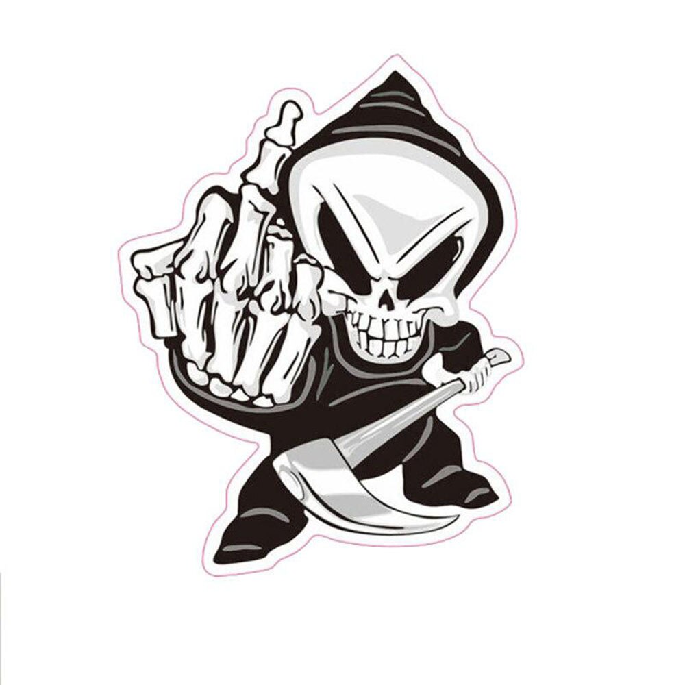 SEKINNEW Skull finger Decoration Car Sticker Window Bumper Vinyl Decal Sticker Car Accessories Decoration