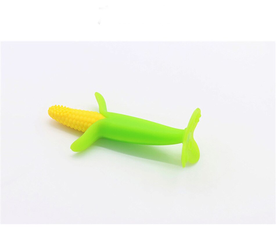 Banane Mais Baby BeißRing freundlicher BeißRing Baby Spielzeug Silikon Zahnbürste Umwelt Sicher Geschmacklos Baby Molaren Stangen Für Spaß