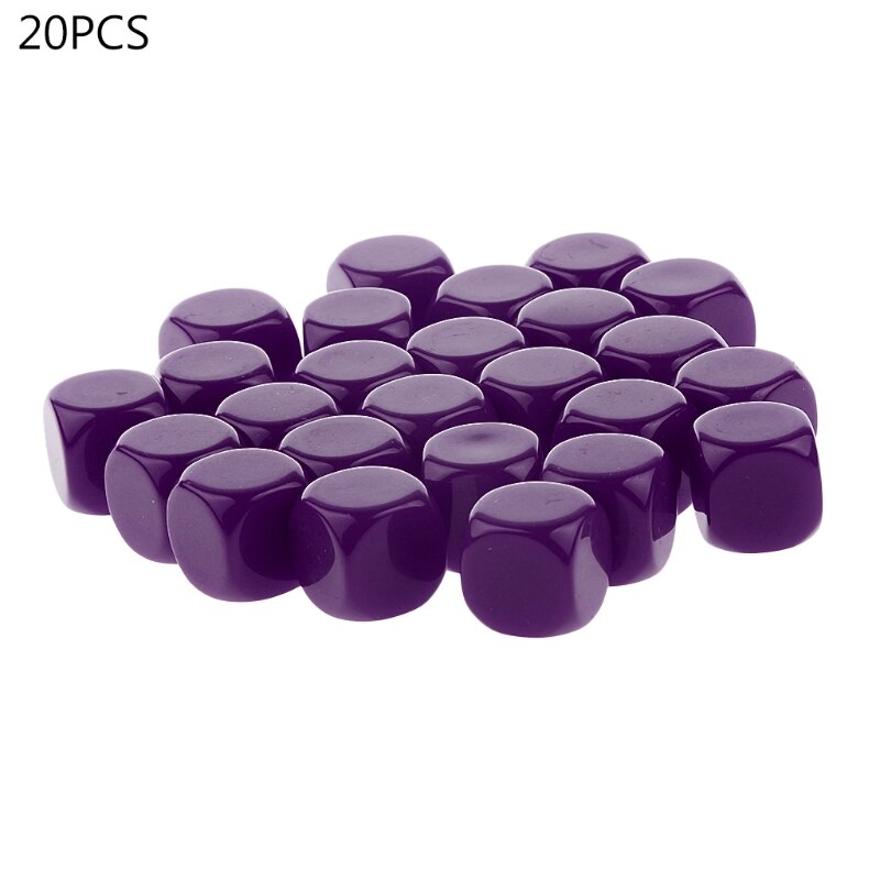 20 stücke 16mm Würfel Filetiert Ecke leer Würfel 6 Seitige DIY Engravable Lehre Würfel W0YB: PL