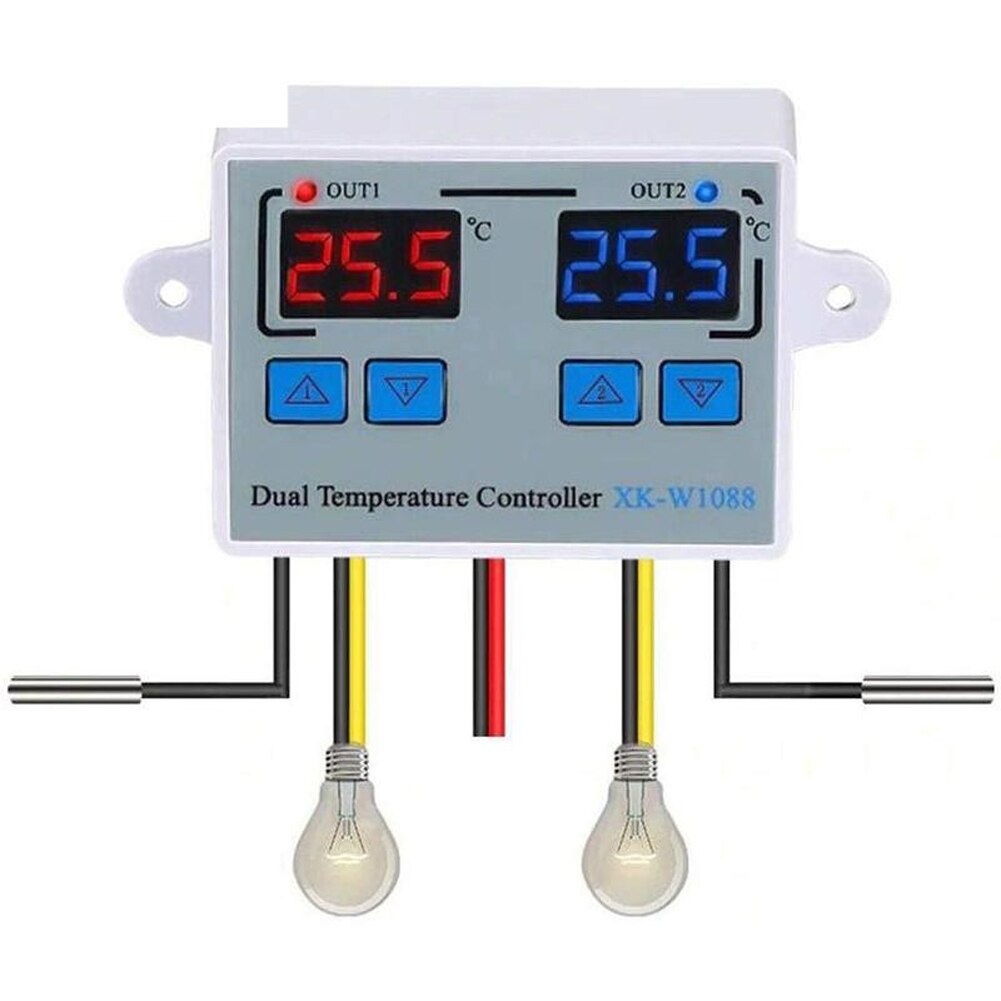 XK-W1088 Temperatur Regler LED Celsius Thermostat Regler Heizung Kühlung Temperatur Kontrolle für Kühler Heizung Aquarium: 110-220V