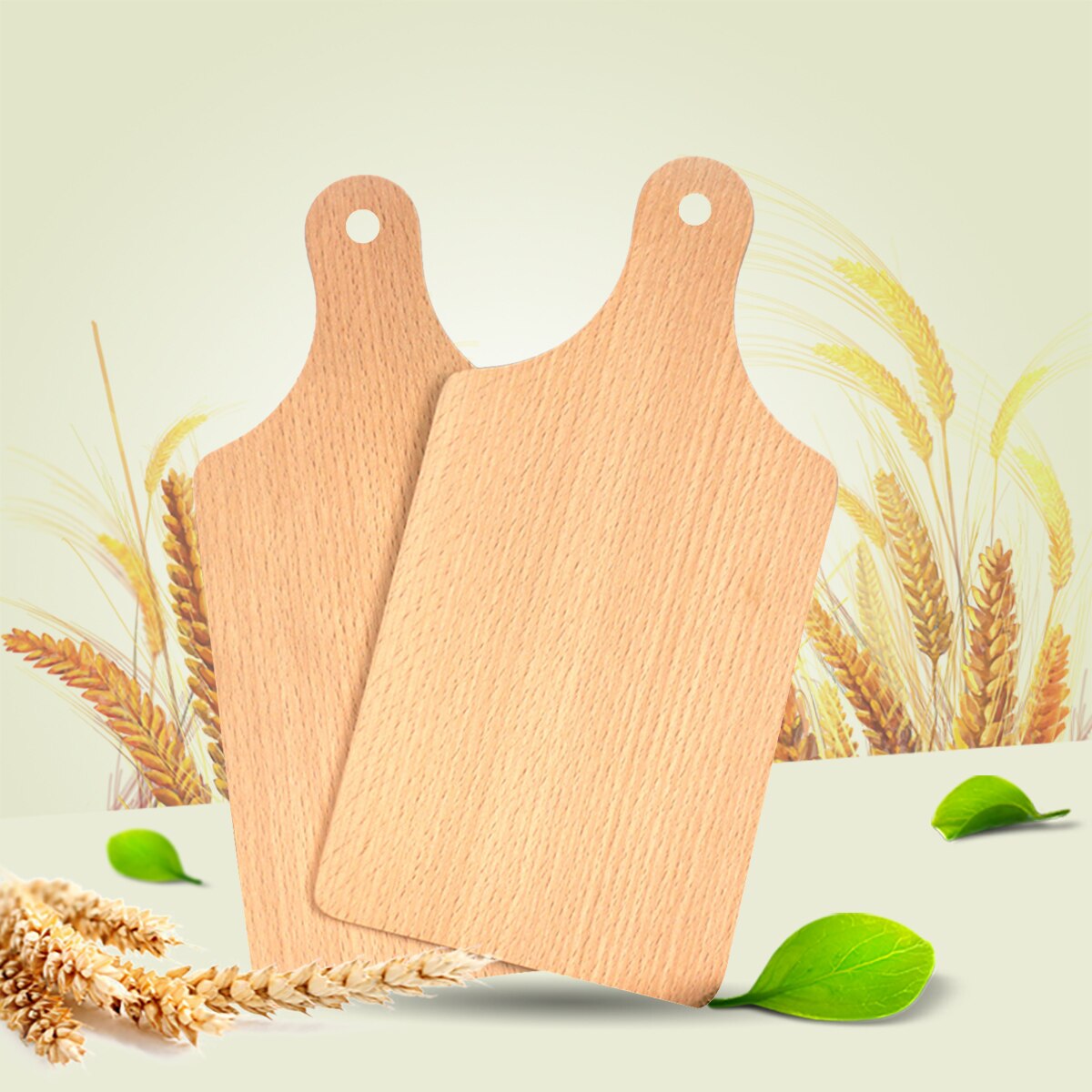Wood Cutting Board with Handle Overturnable Smooth and Firm Rectangular Hardwood Cutting Board for Kitchen