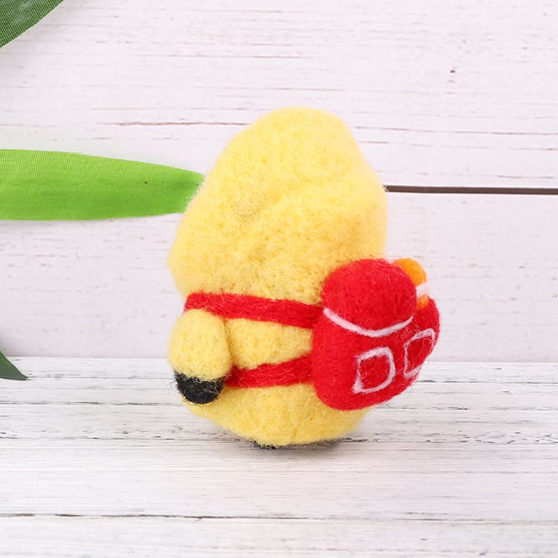 Cute Panda Wool Felt Craft DIY Unfinished Poked Set Handcraft Kit Needle Material Bag Pack Handmade