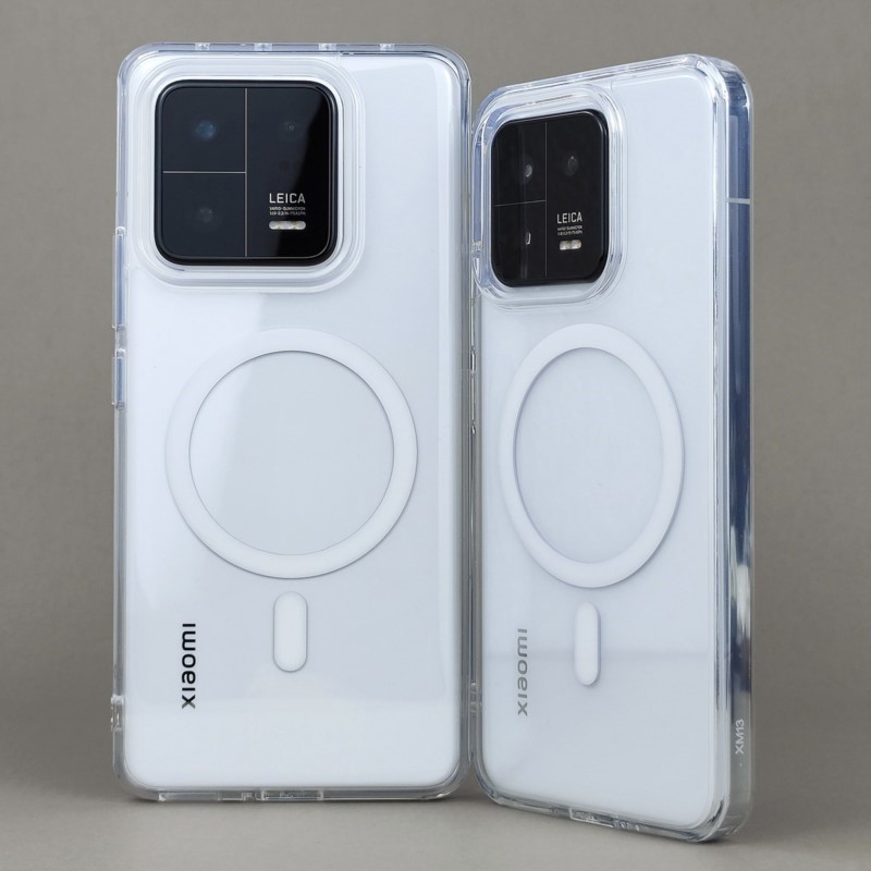 Trasparente per Magsafe Custodia per Xiaomi Mi 15 14 13 pro ultra 13T 14T Redmi Nota 13 14 4G 5G coperchio rigida antiurto magnetica