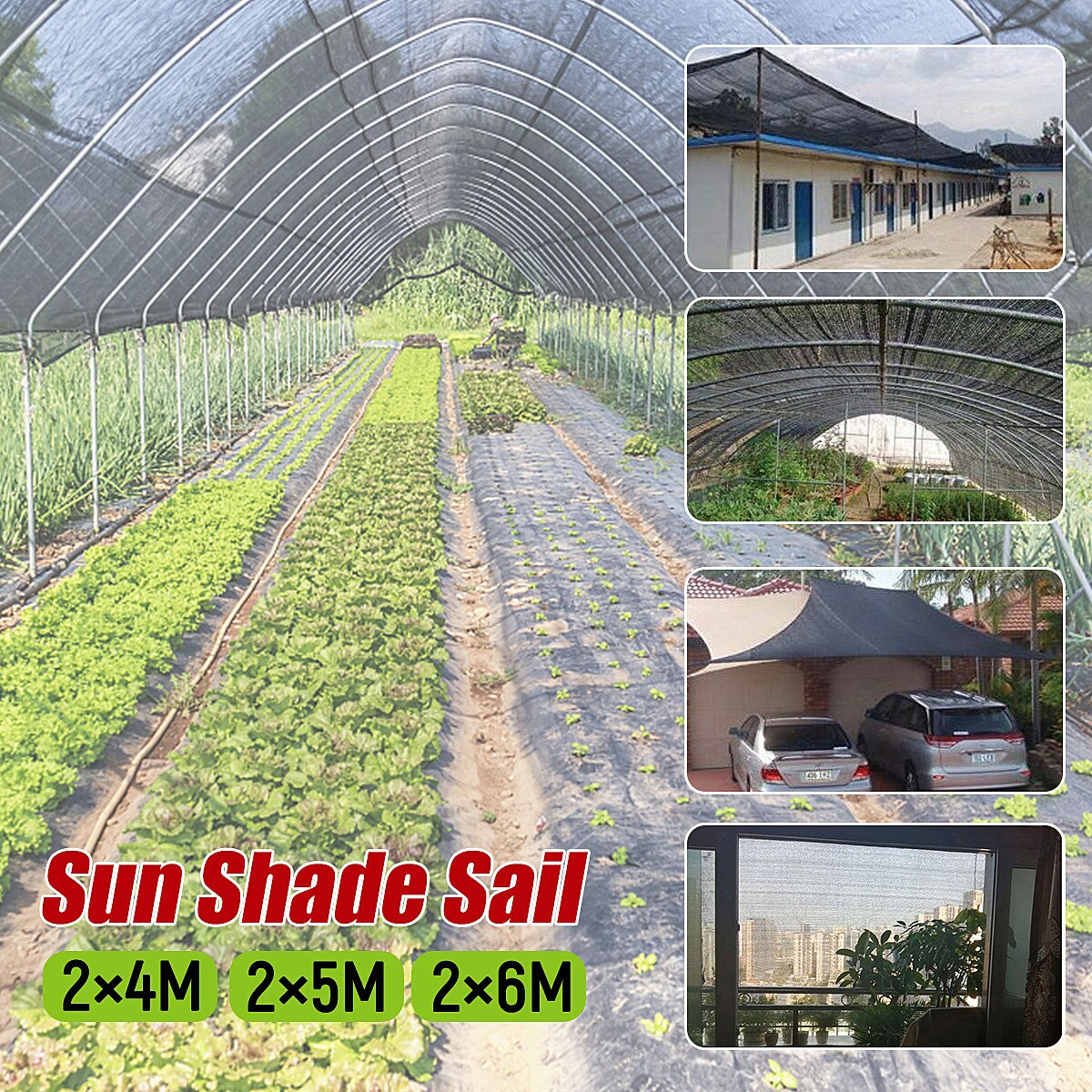 Landscaping Sun Screen Sail Mesh Netting Sunblock Shade Cloth UV Garden And Plant Greenhouse Shade Panel Various Specifications