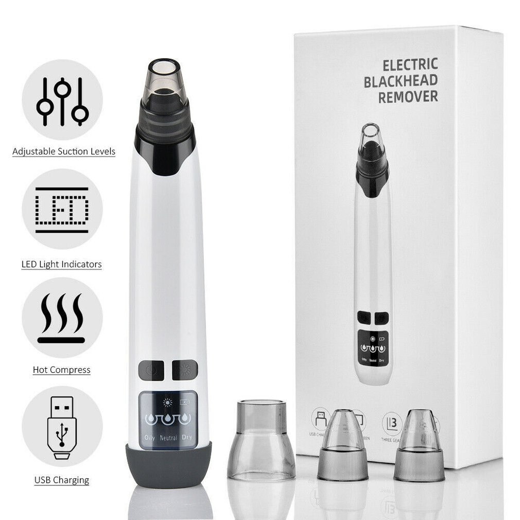 Blackhead Remover Pore Vacuum Facial Cleaner Electric Acne Comedone Extractor Us For Female Women Men