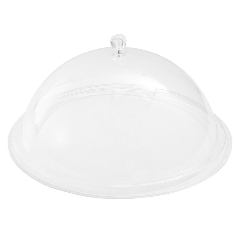 Couvercle alimentaire rond en acrylique 21/26/31CM, tente alimentaire, isolation des aliments, maison, pain, plat à Dessert (poignée de transport de Style aléatoire): 26X26CM