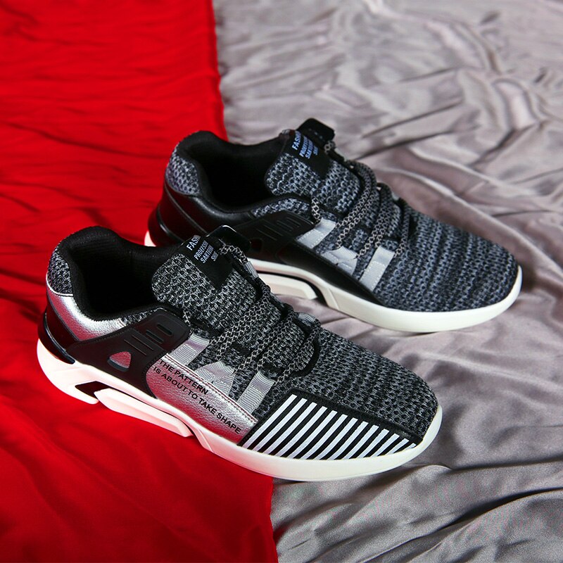 Menn tennissko tenis masculino merke menn utendørs sportssko fitness menn joggesko fottøy tenis plataforma: Grå / 7