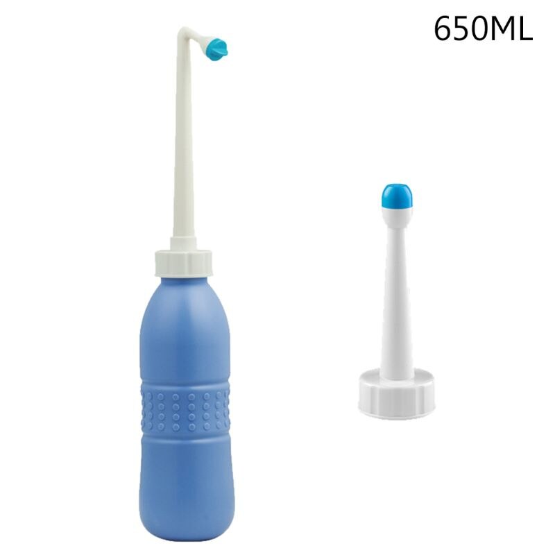 Portable Bidet Sprayer Handheld Bidet Bottle 300-650ml with Travel Bag 2 Nozzle