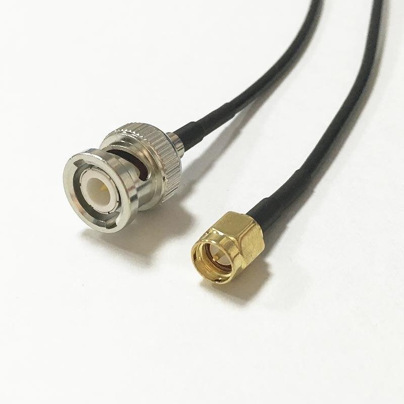 1Pc Bnc Stekker Naar Sma Stekker Connector RG174 Coaxkabel Pigtail 20Cm Adapter