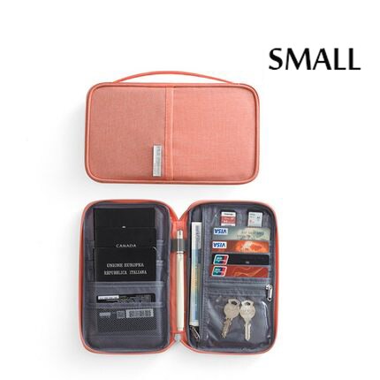 DIHOPE rodzina etui na paszport teczka na dokumenty wodoodporny portfel podróżny pakiet etui na dowód osobisty Organizer akcesoria podróżne: różowy S