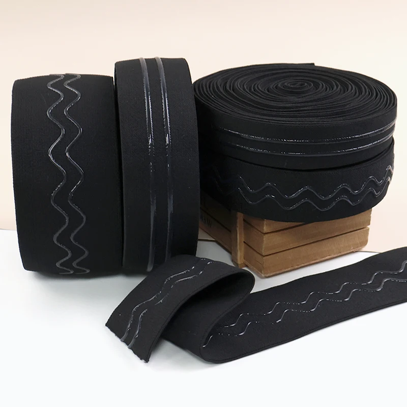 2/5/10m 20-55mm silikonista liukumatonta kuminauhaa vaatteiden ompeluun vyötärönauhan joustonauhaa ulkovaatteiden kuminauhatarvikkeet
