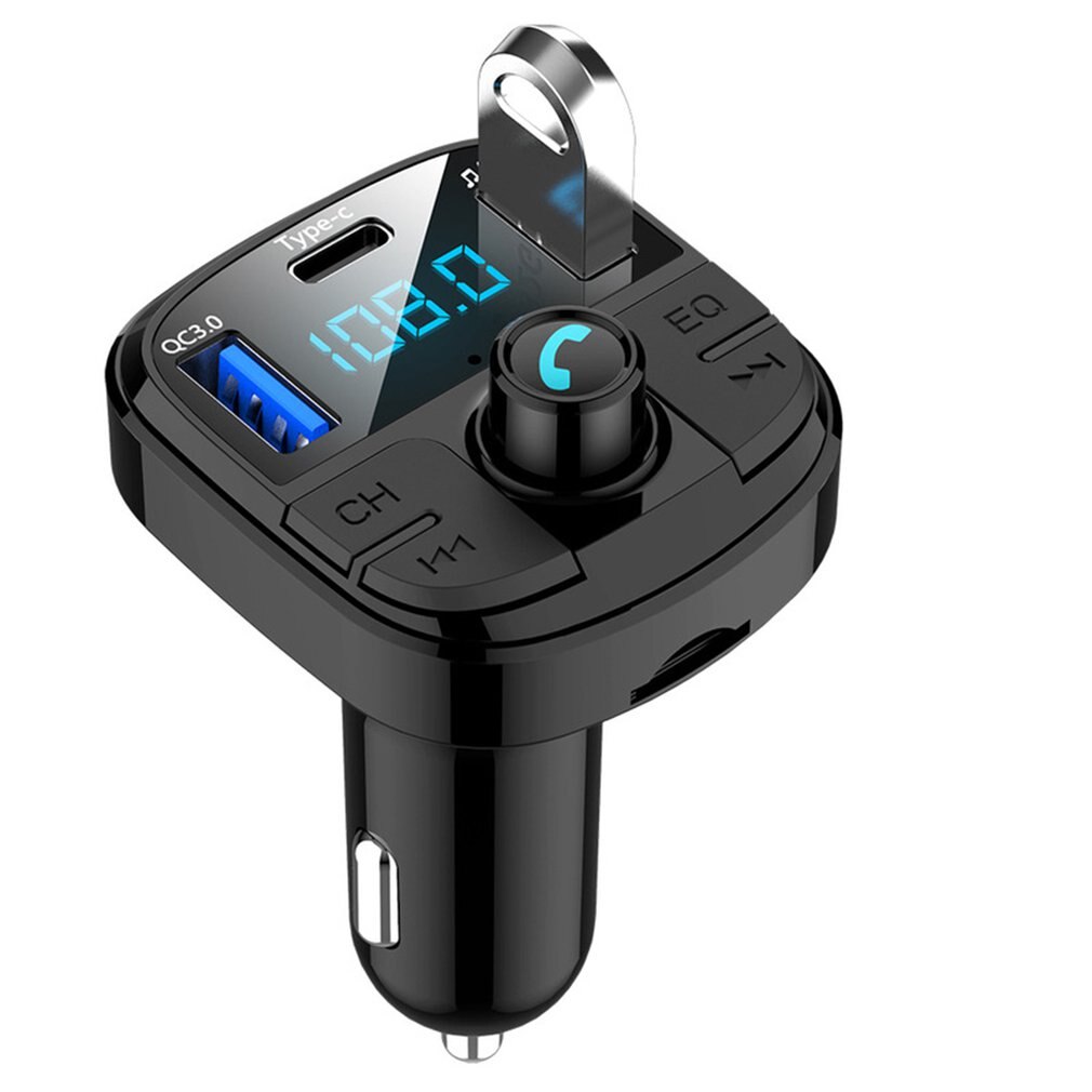 Multifunctional Car Mp3 Player Wireless Hands-free FM Transmitter MP3 Player FM Radio Adapter Charger Dual USB Output