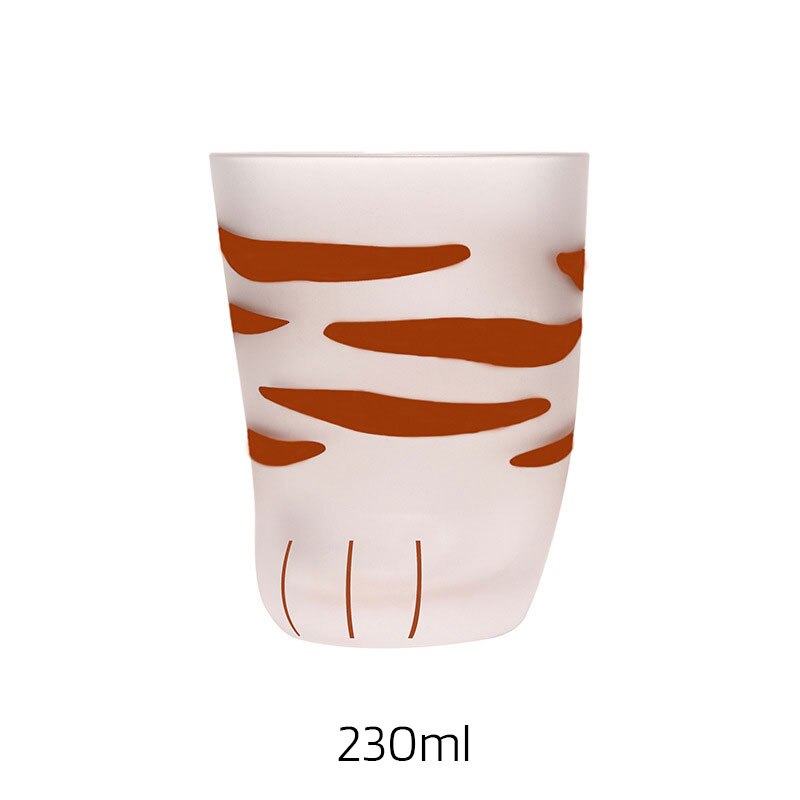 Japansk stil varmebestandig kawaii glass katt potekopp tegneserie katt fot krus melk kafé champagne glass kopp nydelig: Svart