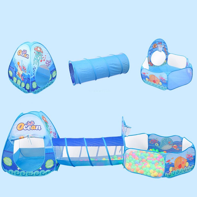 Barntält leksaker bollpool hopfällbar barntält marinboll utomhuspool spel stort barntält barnboll