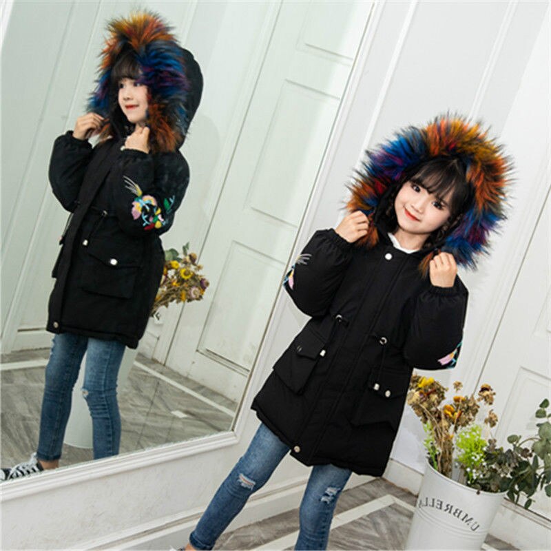 Meisjes Winter Jas Koreaanse Kleding Down Katoen Gewatteerde Jas Kleding Voor Meisjes 11 12 13 Dik En Warm werkkleding: 14