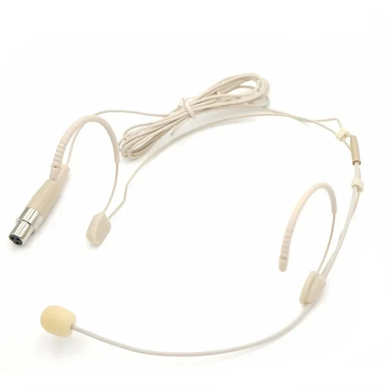 Double Earhook Mic Omnidirectional Headset Microphone For Sennheiser Shure AKG MiPro Audio Technica 4Pin 3Pin TA4F 3.5mm Lock