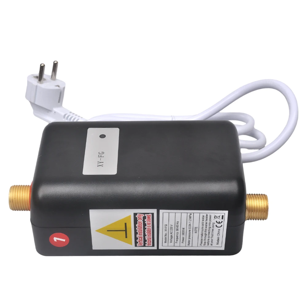 Instant Water Heater,3000W Mini Electric Tankless Water Heater,Durable and Fashionable for Bathroom Kitchen Washing: black / AU