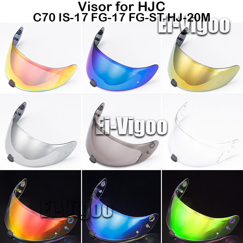 Visera para casco de HJ-20M adecuada para HJC C70 FG-17 IS-17 FG-ST HJ-20ST gafas para casco de motocicleta visera de visión nocturna para casco de motocicleta