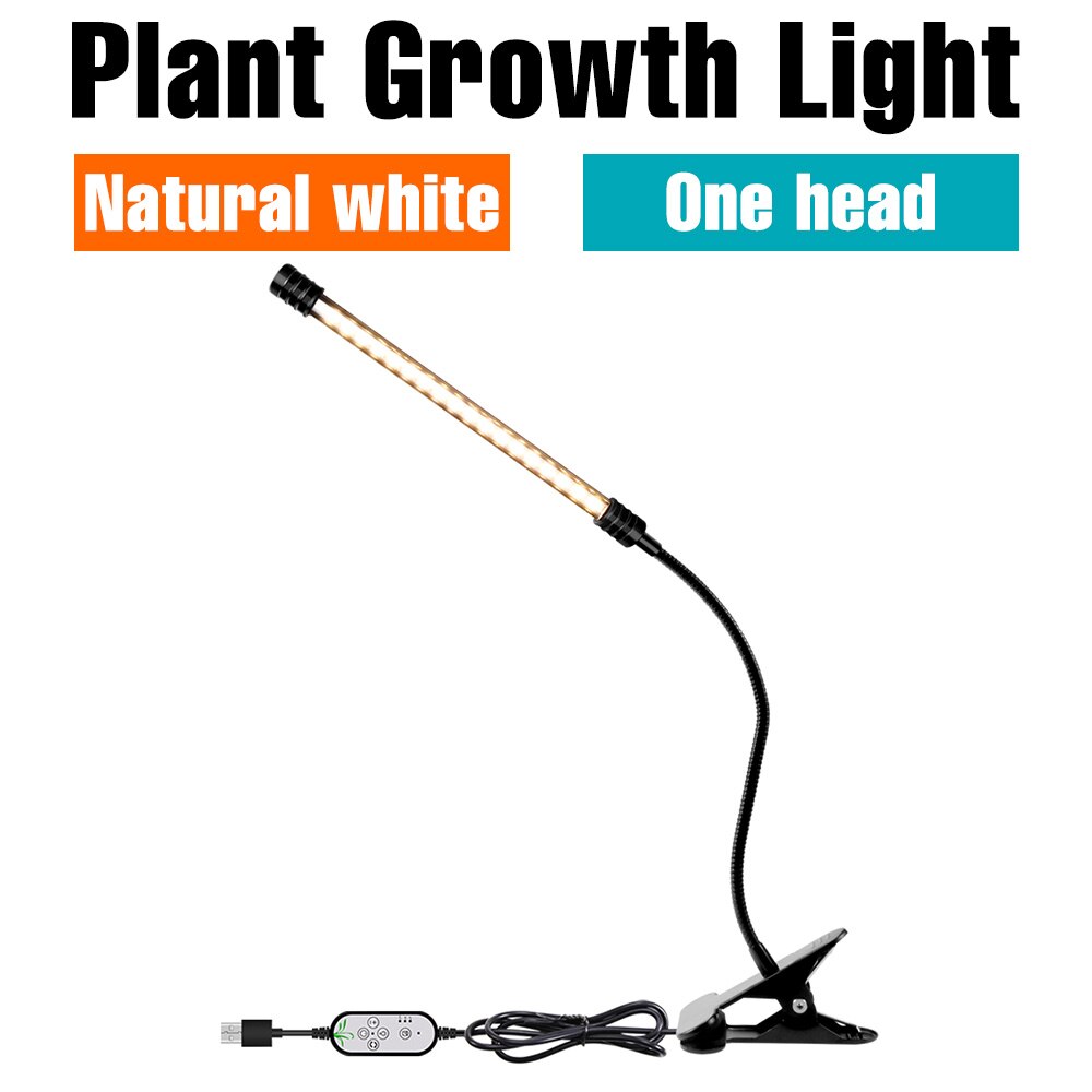 USB Plant Grow Light Full Spectrum Grow Lamp Led Phyto Lamp 4 Heads Phytolamp For Plants Seedlings Flower Home Tent Led Lights: 1 Heads USB Port