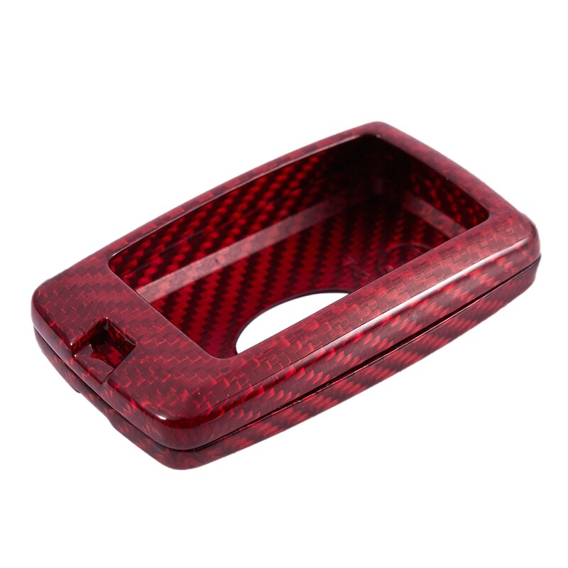 Premium Real Carbon Fiber Red Snap on Case Fit for LAND RANGE ROVER -19 Smart Key Fob Remote