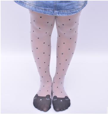 Ultra-thin Stockings Girl Pantyhose Bottom Pantyhose Children Candy Lace Dot Baby White Dance Stockings: 5 / 4-6T